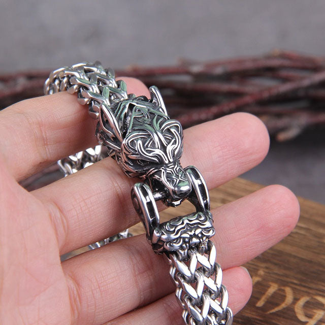 Custom Dragon Head Black Agate Stone Bead Bbracelet for Mens - BaiQue  Accessories